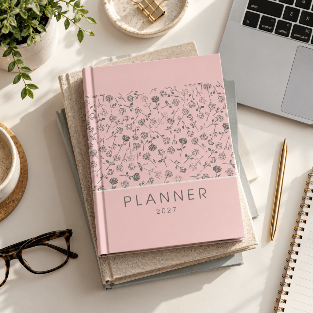 Pink Floral Planner 2027